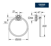 MEDIDAS TOALLERO ARGOLLA ALLURE GROHE